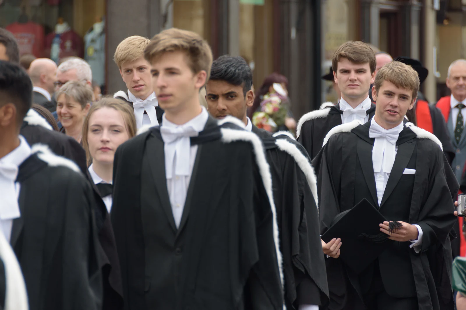 Cambridge graduates in academic dress
